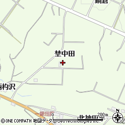 愛知県新城市一鍬田埜中田周辺の地図