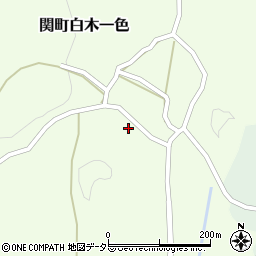 三重県亀山市関町白木一色1346周辺の地図