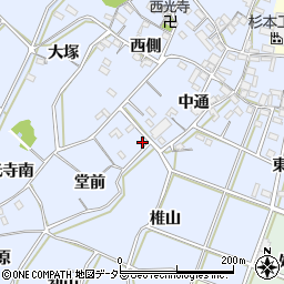 愛知県西尾市小間町（処寒）周辺の地図
