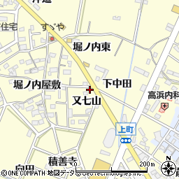 愛知県西尾市上町堀ノ内東15周辺の地図