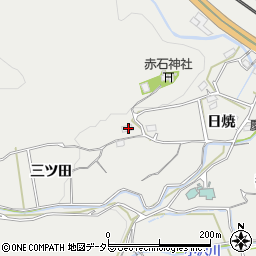 愛知県豊川市長沢町三ツ田周辺の地図