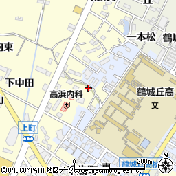 愛知県西尾市上町菖蒲池周辺の地図