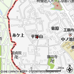 京都府八幡市橋本平野山周辺の地図