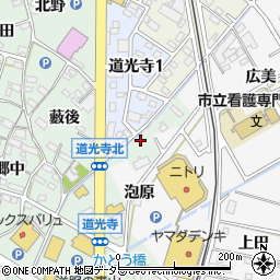 愛知県西尾市道光寺町味山周辺の地図