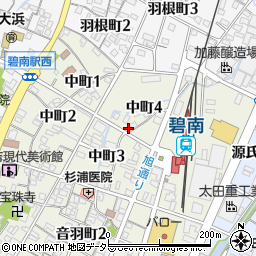 愛知県碧南市中町周辺の地図