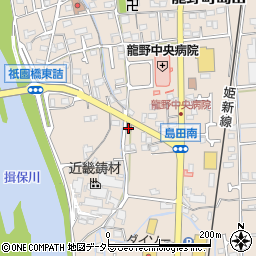龍野島田簡易郵便局周辺の地図