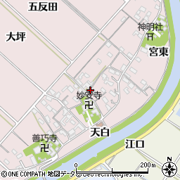 愛知県西尾市上永良町古海道周辺の地図