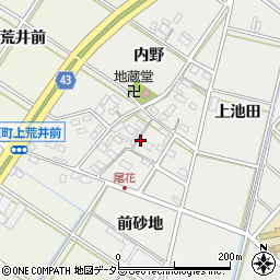 愛知県西尾市尾花町周辺の地図