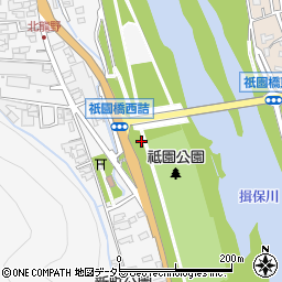 河川敷緑地（祇園公園）周辺の地図