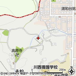 兵庫県川西市赤松25周辺の地図