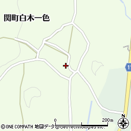 三重県亀山市関町白木一色1387-1周辺の地図