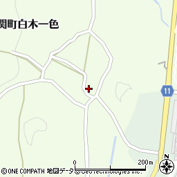 三重県亀山市関町白木一色1417周辺の地図
