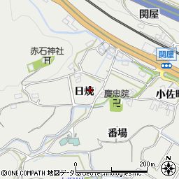 愛知県豊川市長沢町日焼周辺の地図