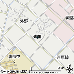 愛知県西尾市下永良町（先祖）周辺の地図