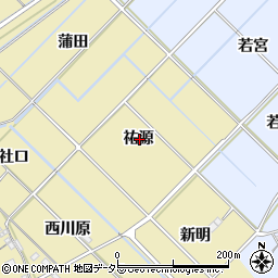 愛知県西尾市田貫町祐源周辺の地図