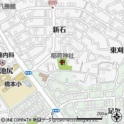 稲荷神社周辺の地図