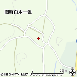 三重県亀山市関町白木一色1389周辺の地図