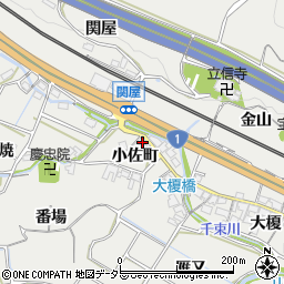 愛知県豊川市長沢町小佐町57周辺の地図