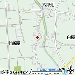 愛知県豊川市上長山町上新屋周辺の地図