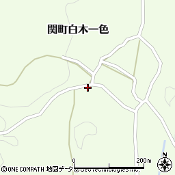 三重県亀山市関町白木一色1340周辺の地図