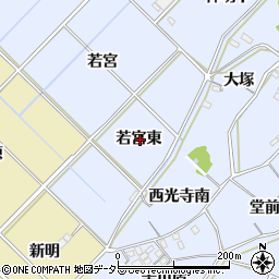 愛知県西尾市小間町若宮東周辺の地図