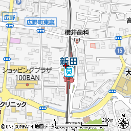 宇治市立　ＪＲ新田駅前駐輪場周辺の地図