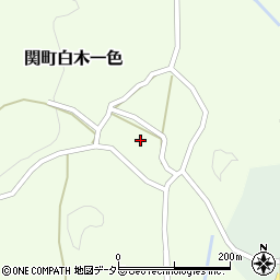 三重県亀山市関町白木一色1394周辺の地図