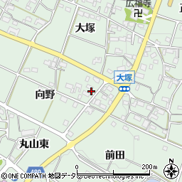 愛知県額田郡幸田町大草向野2周辺の地図