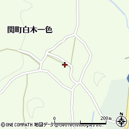 三重県亀山市関町白木一色1393周辺の地図