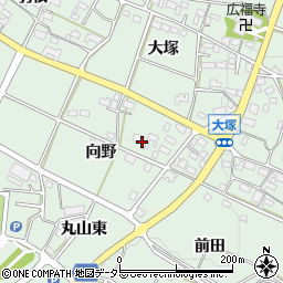 愛知県額田郡幸田町大草向野8周辺の地図