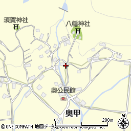 兵庫県赤穂郡上郡町奥甲373周辺の地図