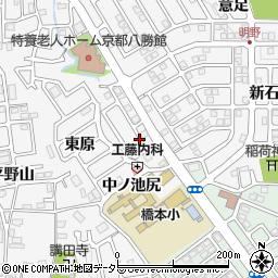 京都府八幡市橋本向山周辺の地図