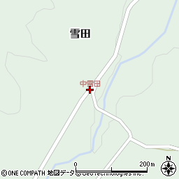 中雪田周辺の地図