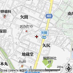 愛知県額田郡幸田町菱池地蔵堂86-3周辺の地図