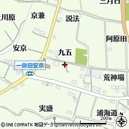 愛知県新城市一鍬田九五周辺の地図