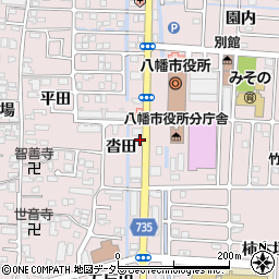 京都府八幡市八幡沓田周辺の地図
