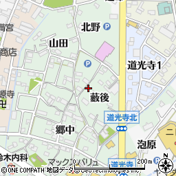 愛知県西尾市道光寺町藪後14周辺の地図