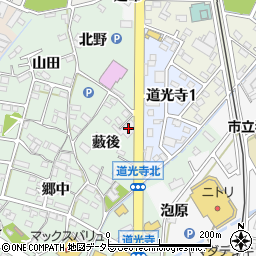 愛知県西尾市道光寺町藪後17周辺の地図