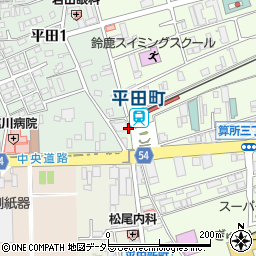 平田駅前食堂かつ川周辺の地図