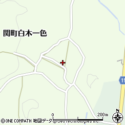 三重県亀山市関町白木一色1411周辺の地図
