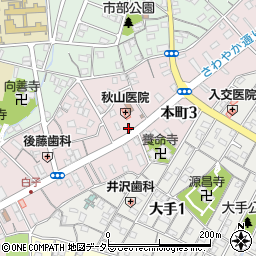 秋山医院周辺の地図