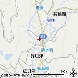 愛知県豊川市千両町昇貝津周辺の地図