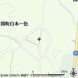 三重県亀山市関町白木一色1433周辺の地図