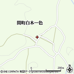 三重県亀山市関町白木一色1374周辺の地図