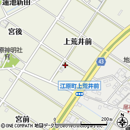 愛知県西尾市江原町上荒井前95-3周辺の地図
