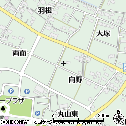 愛知県額田郡幸田町大草向野83周辺の地図
