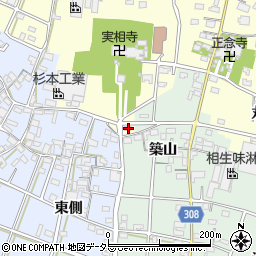 愛知県西尾市上町下屋敷30周辺の地図