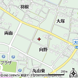 愛知県額田郡幸田町大草向野34周辺の地図