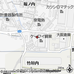 京都府八幡市川口天神崎周辺の地図