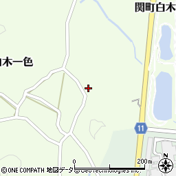 三重県亀山市関町白木一色814周辺の地図